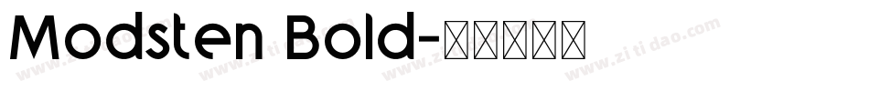Modsten Bold字体转换